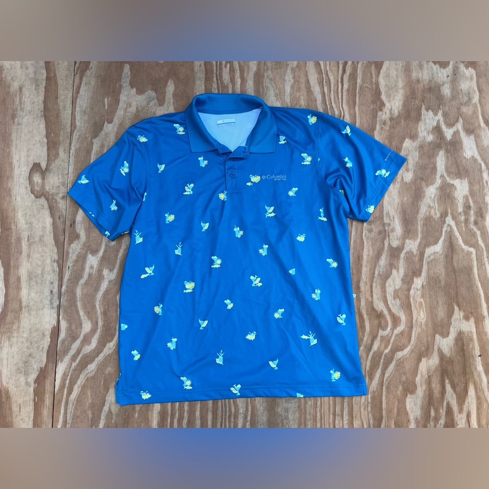 Columbia Super Skiff Cast Polo Mens Size Large